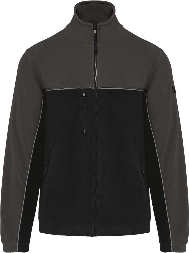 Levně Pracovní fleecová bunda - black/dark grey