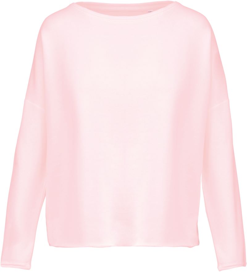Levně Dámská oversize mikina - pale pink