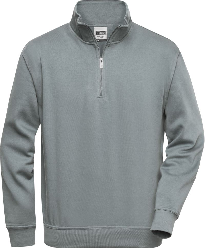 Levně Pracovní mikina s 1/4 zipem - dark grey