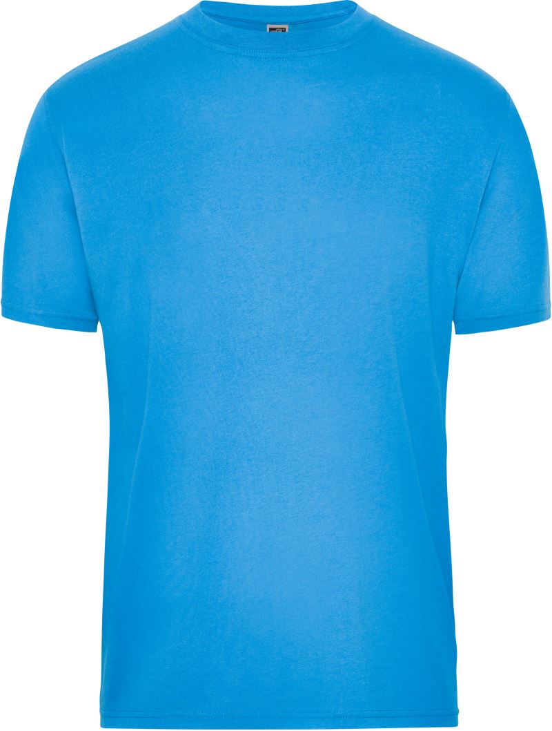 Levně Pánské pracovní tričko z bio bavlny - Solid - aqua