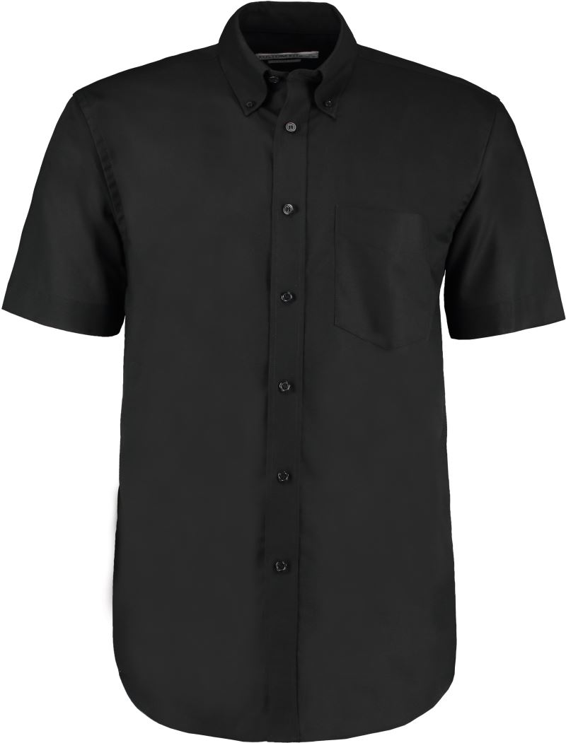 Levně Pracovní košile Oxford s krátkým rukávem - black