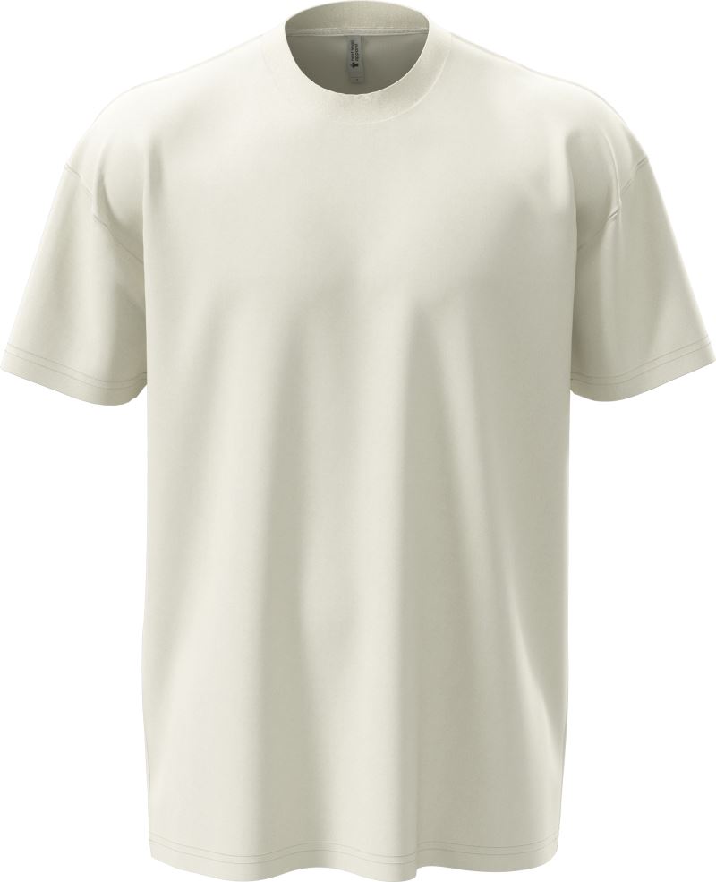 Levně Těžké oversize unisex tričko - bone