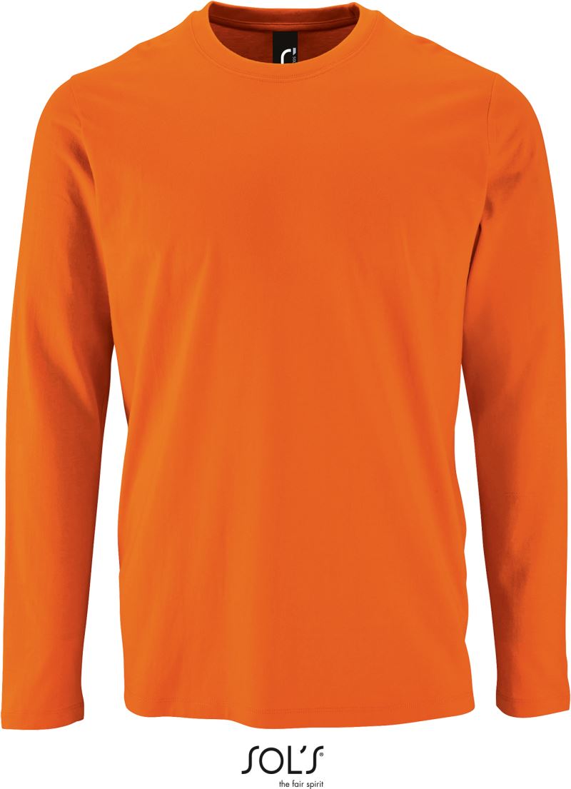 Levně Pánské tričko s dlouhým rukávem - orange