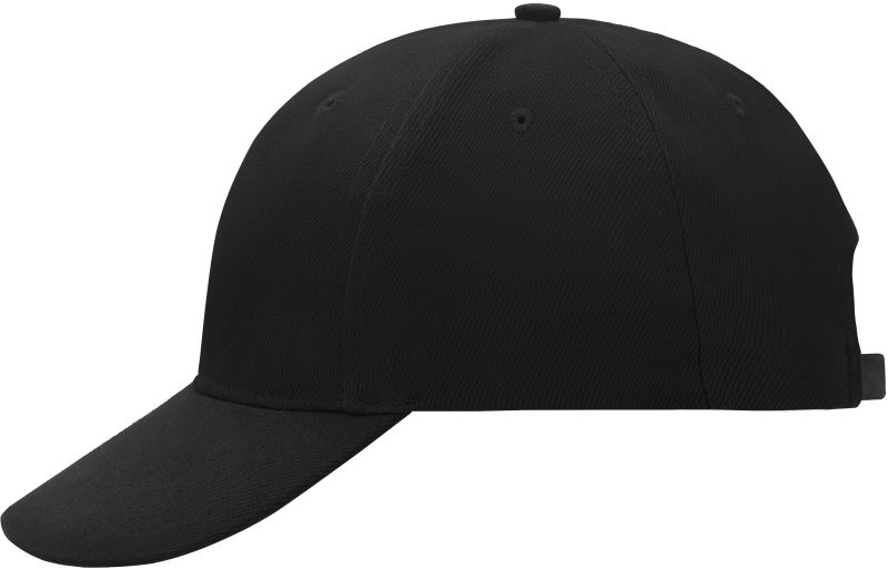 Levně 6 panelová kšiltovka vyztužená - black