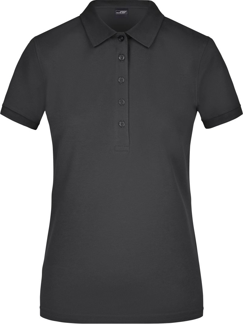 Dámské elastické piqué polo - black