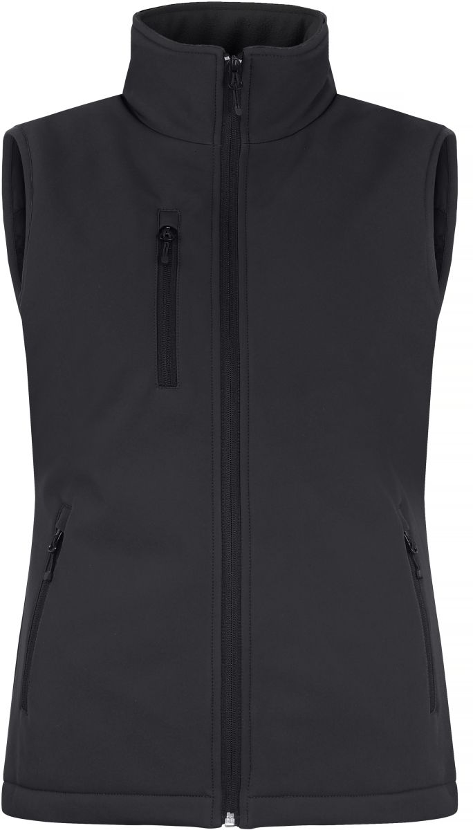 Levně Dámská zateplená softshellová vesta - black