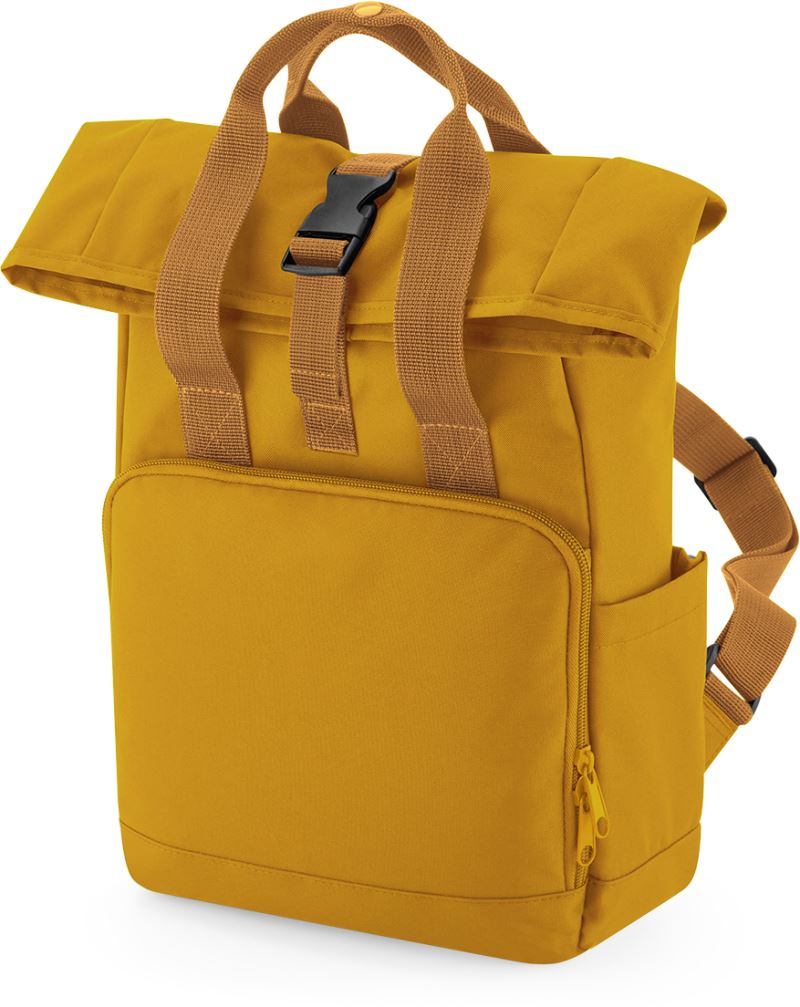 Mini rolovací batoh s dvojitým držadlem - mustard