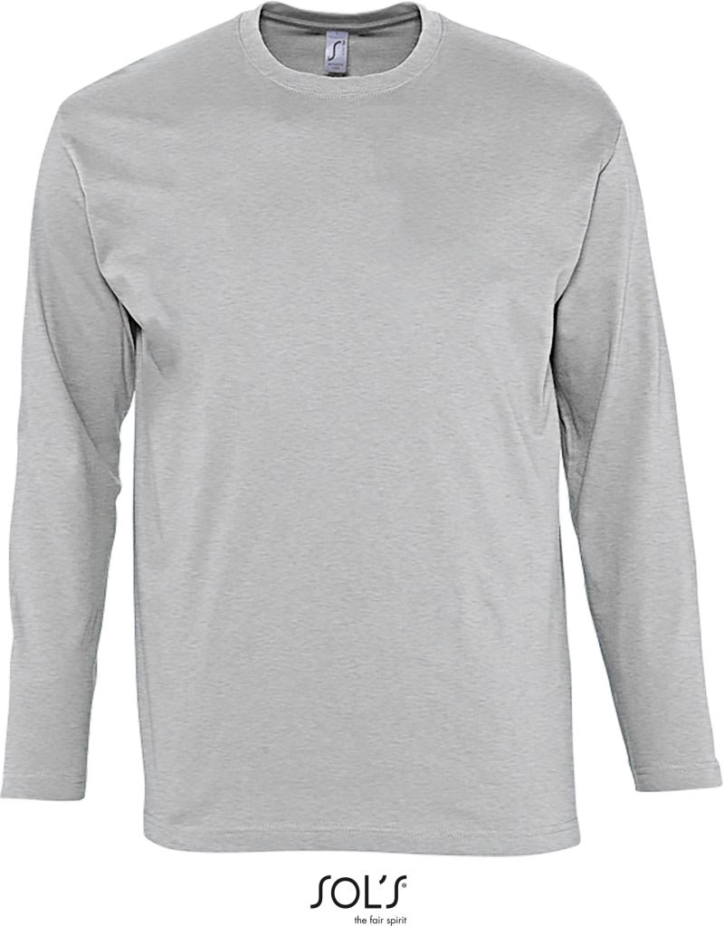 Levně Tričko s dlouhým rukávem - grey melange