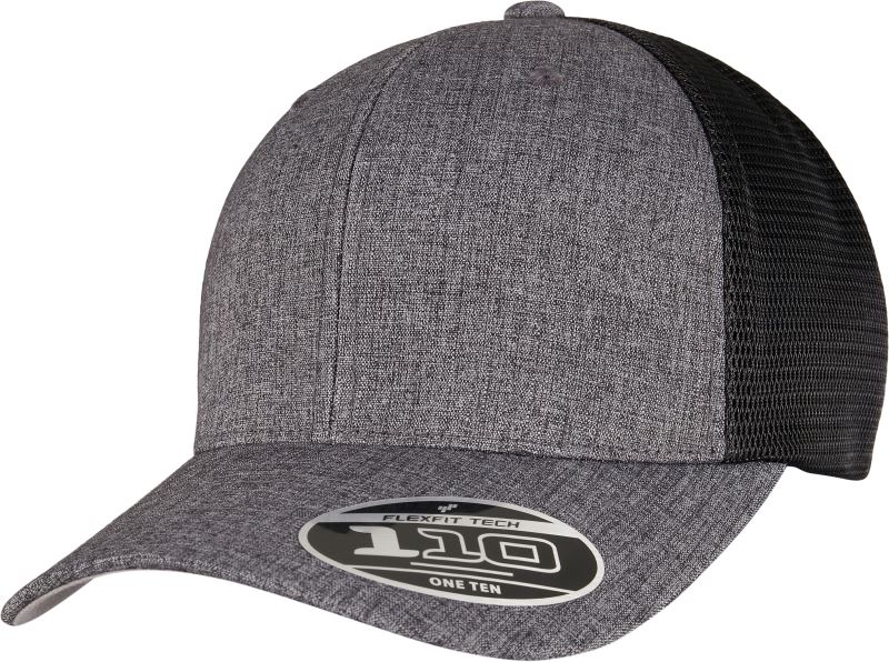 Levně 6 panelová síťovaná kšiltovka - charcoal melange/black