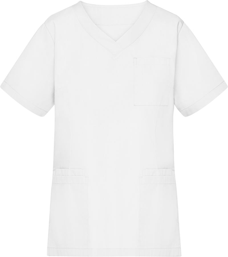 Levně Dámský kazak s výstřihem do V - white