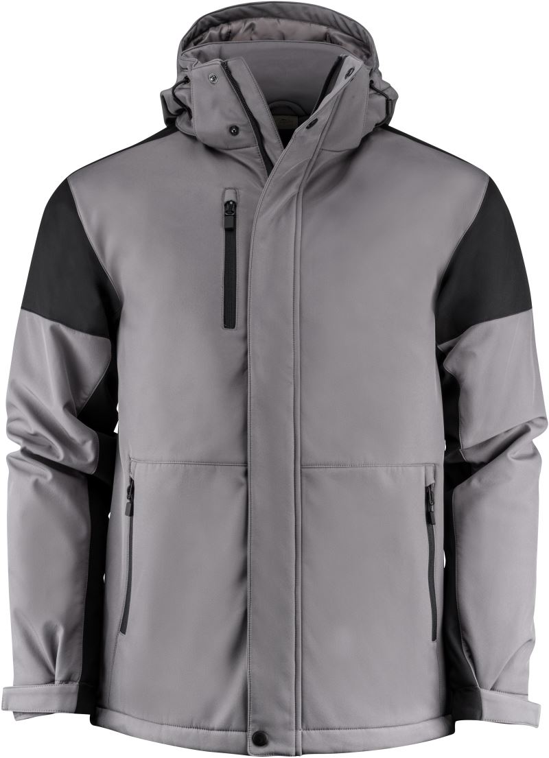 Levně Pánská zimní softshellová bunda - anthracite/black
