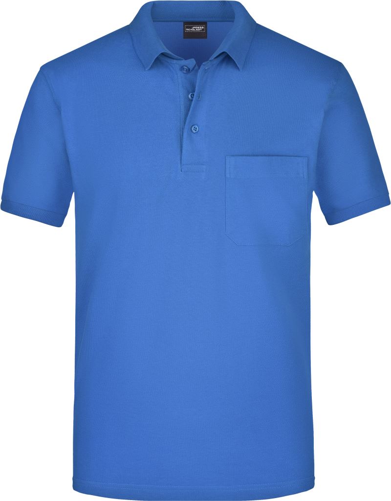 Levně Piqué polo s náprsní kapsou - royal
