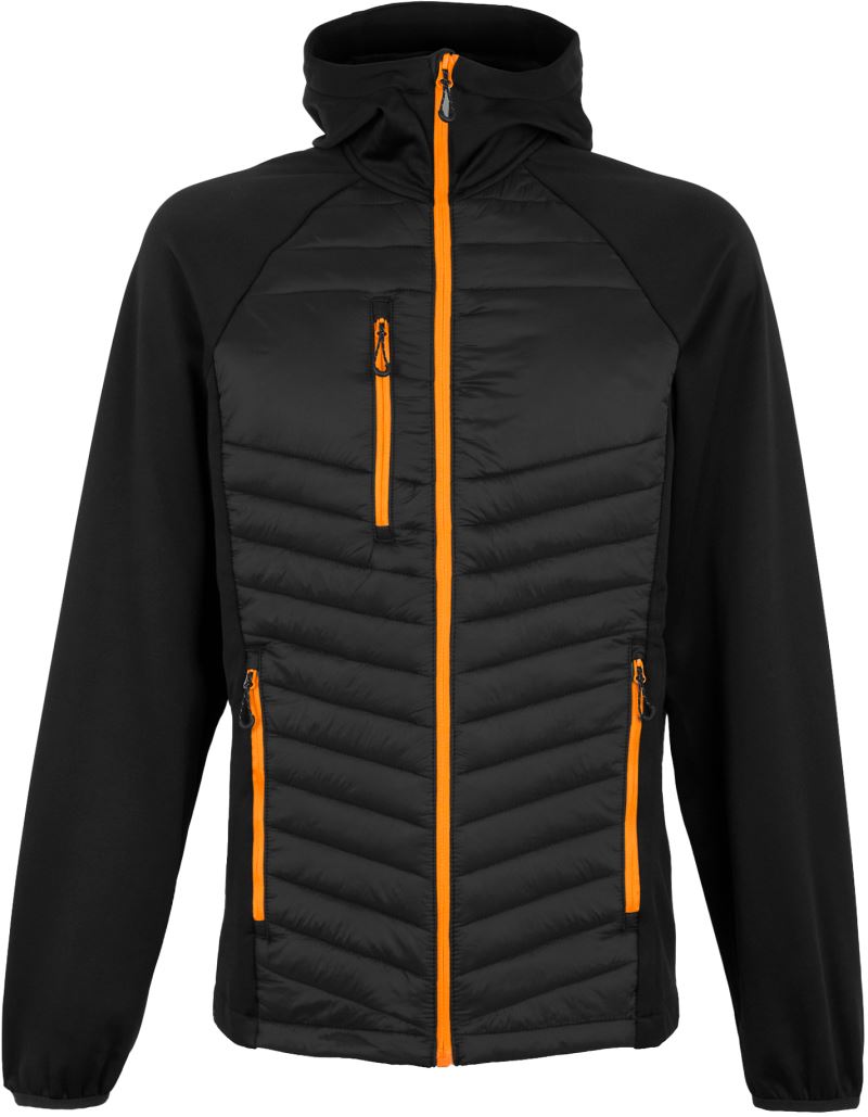 Levně Hybridní bunda "Navigate" - black/orange pop