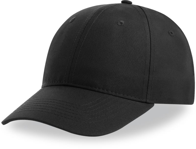 6 panelová baseballová kšiltovka - black