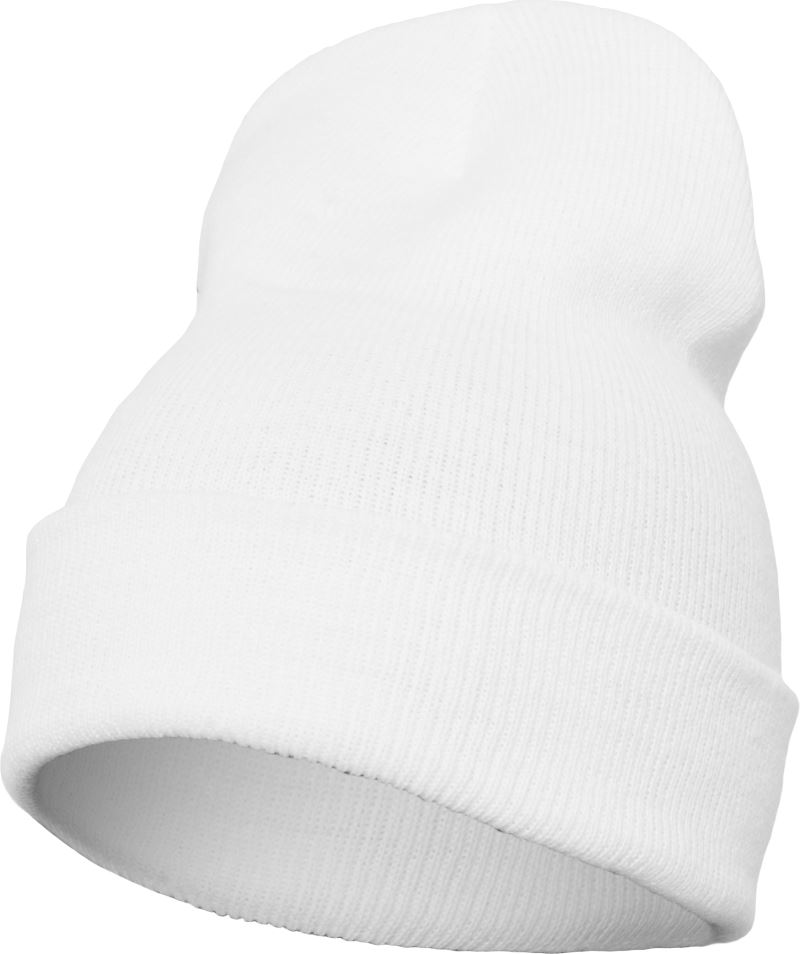 Levně Dlouhá pletená čepice - white