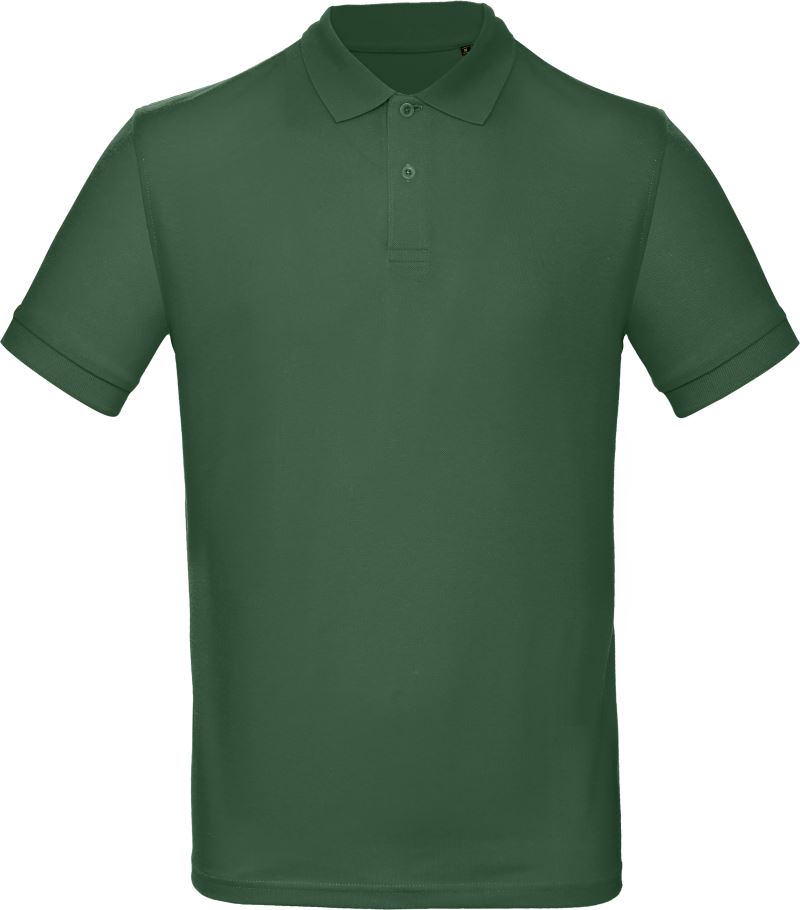 Pánské piqué polo z bio bavlny - bottle green