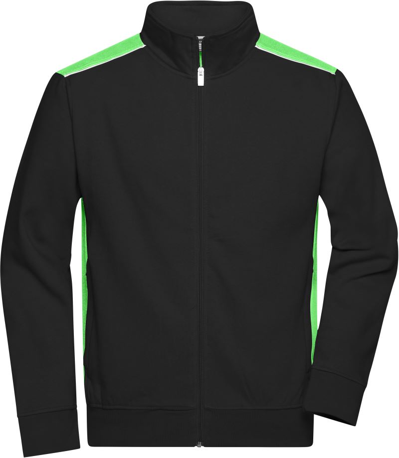 Levně Pánská pracovní mikina - Color - black/lime green