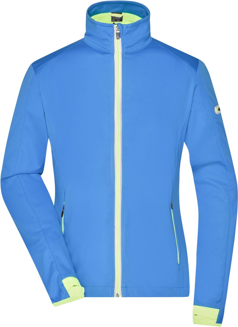 Levně Dámská 3-vrstvá sportovní softshellová bunda - bright blue/bright yellow