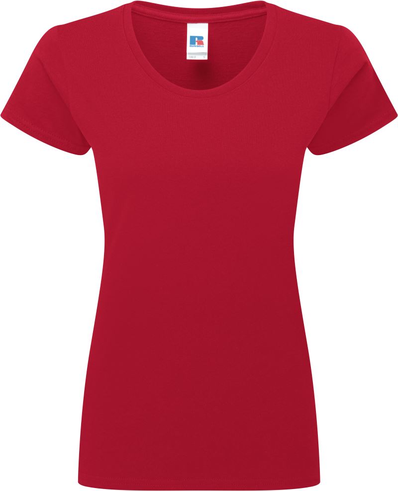 Levně Dámské tričko z těžké bavlny "Authentic" - classic red
