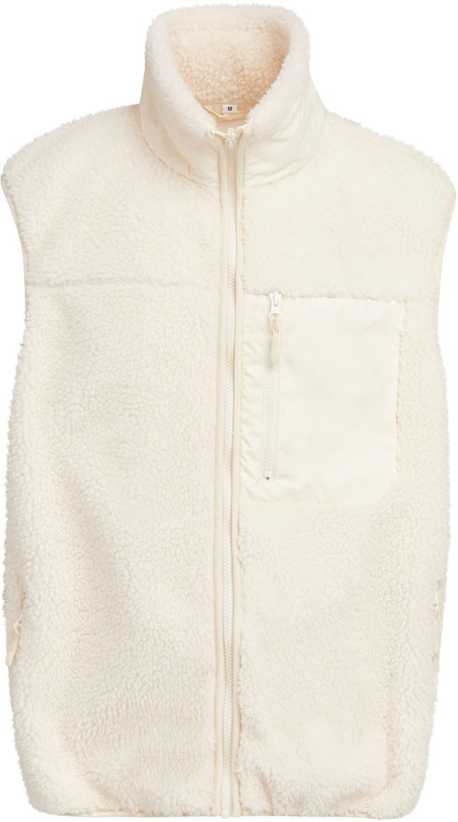 Levně Unisex fleece vesta "Bonded Sherpa" - white sand