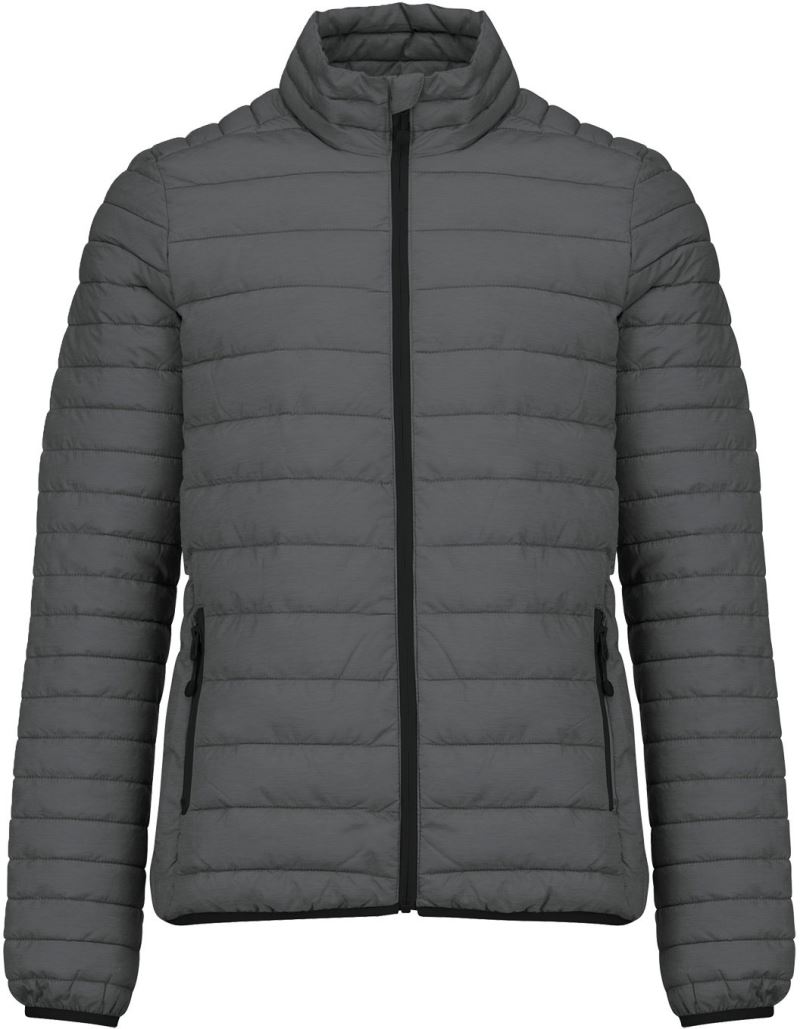 Levně Lehká pánská prošívaná bunda - marl dark grey