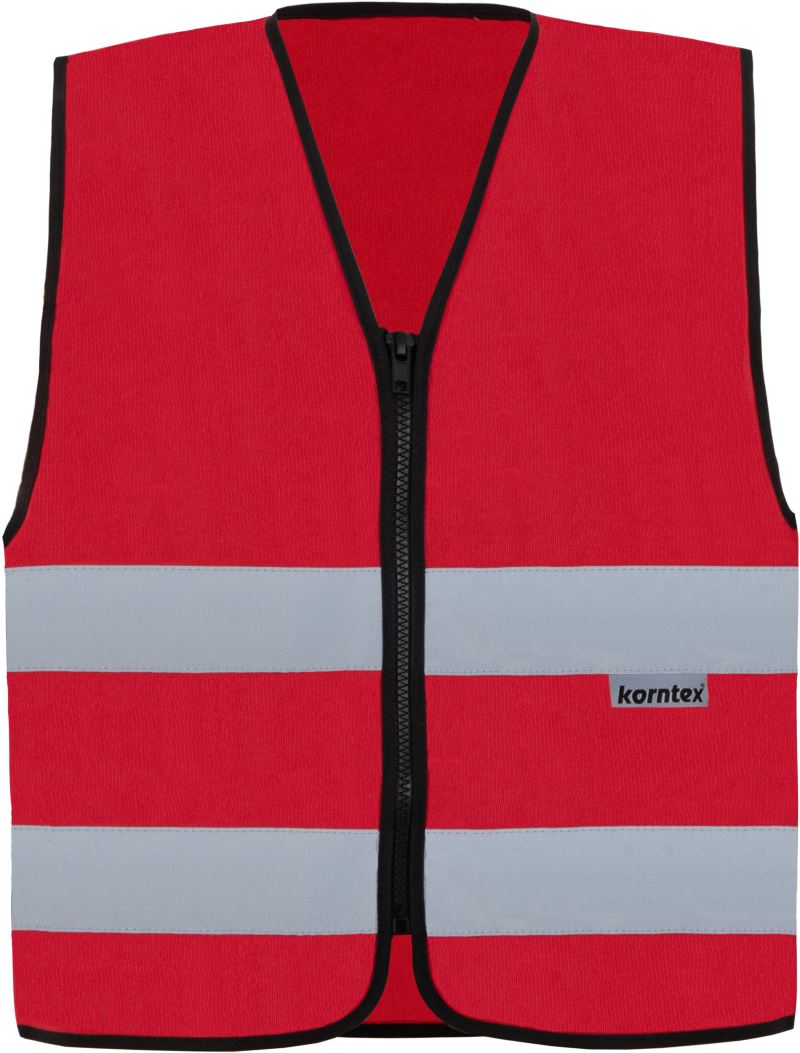 Levně Bezpečnostní vesta se zipem - red