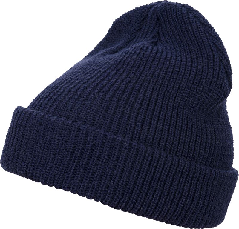 Levně Dlouhá pletená čepice - navy