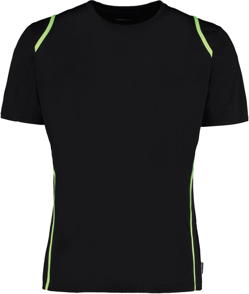 Kontrastní tričko Cooltex® - black/fluorescent lime