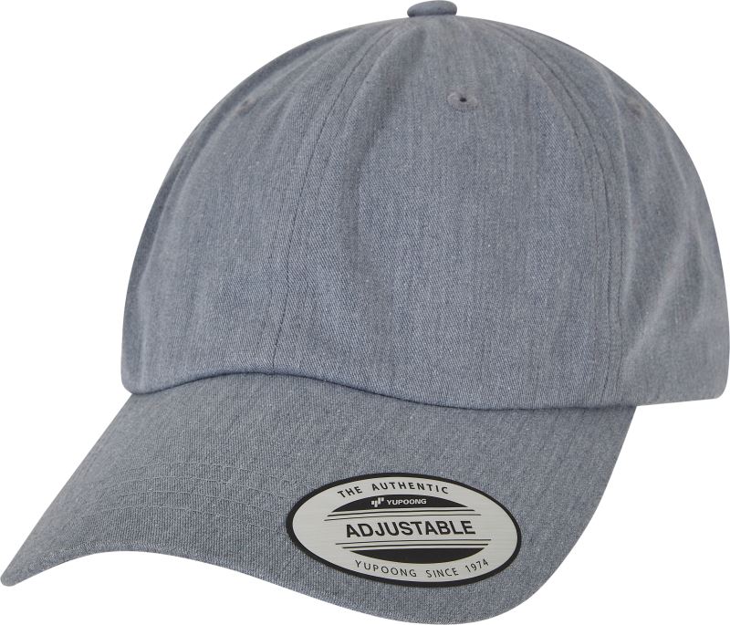 Levně 6 panelová bavlněná keprová kšiltovka - heather grey