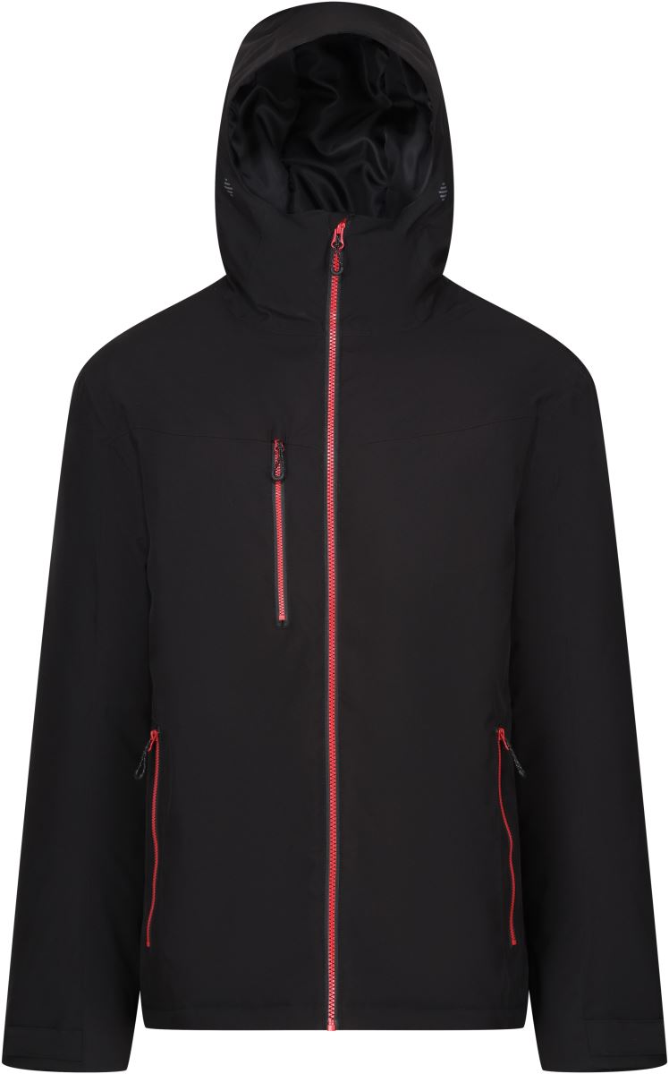 Levně Prošívaná bunda "Navigate" - black/classic red