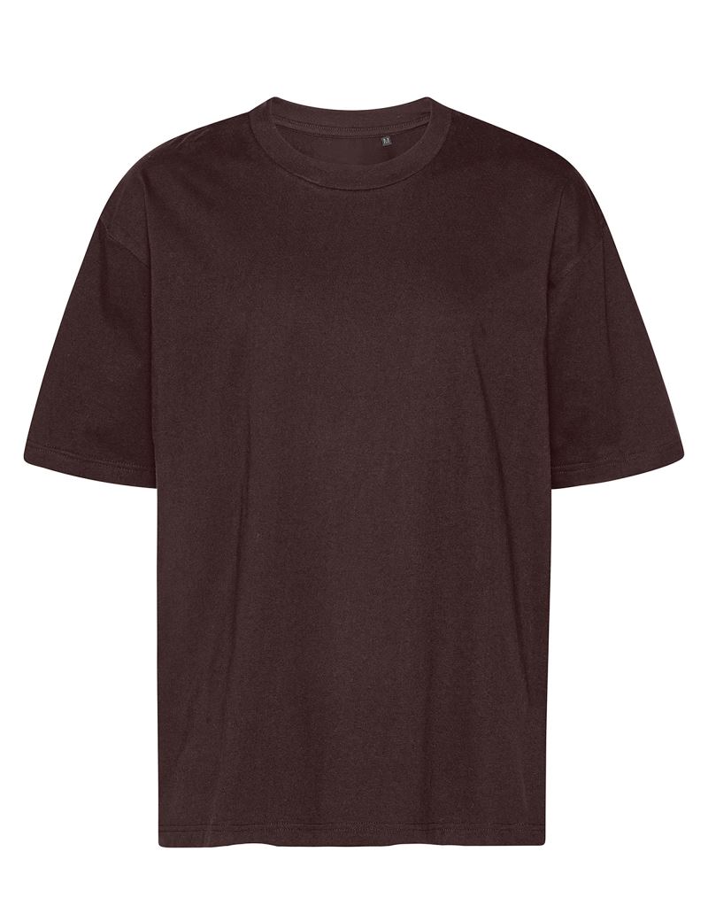 Levně Oversize bio IC tričko "Tiger" - brown