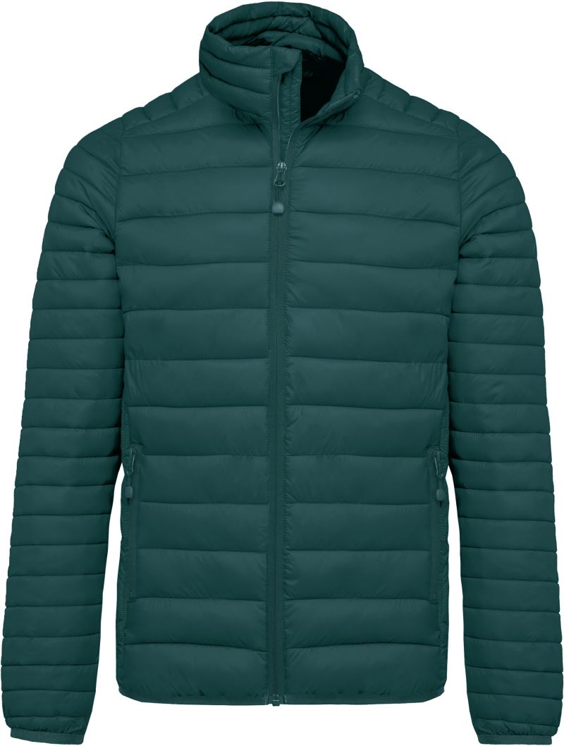Levně Lehká pánská prošívaná bunda - mineral green