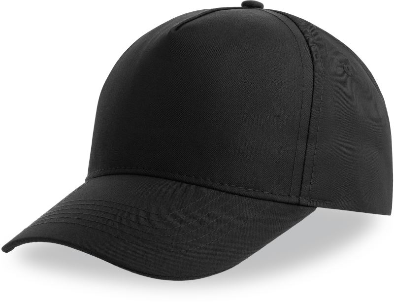 5 panelová baseballová kšiltovka - black