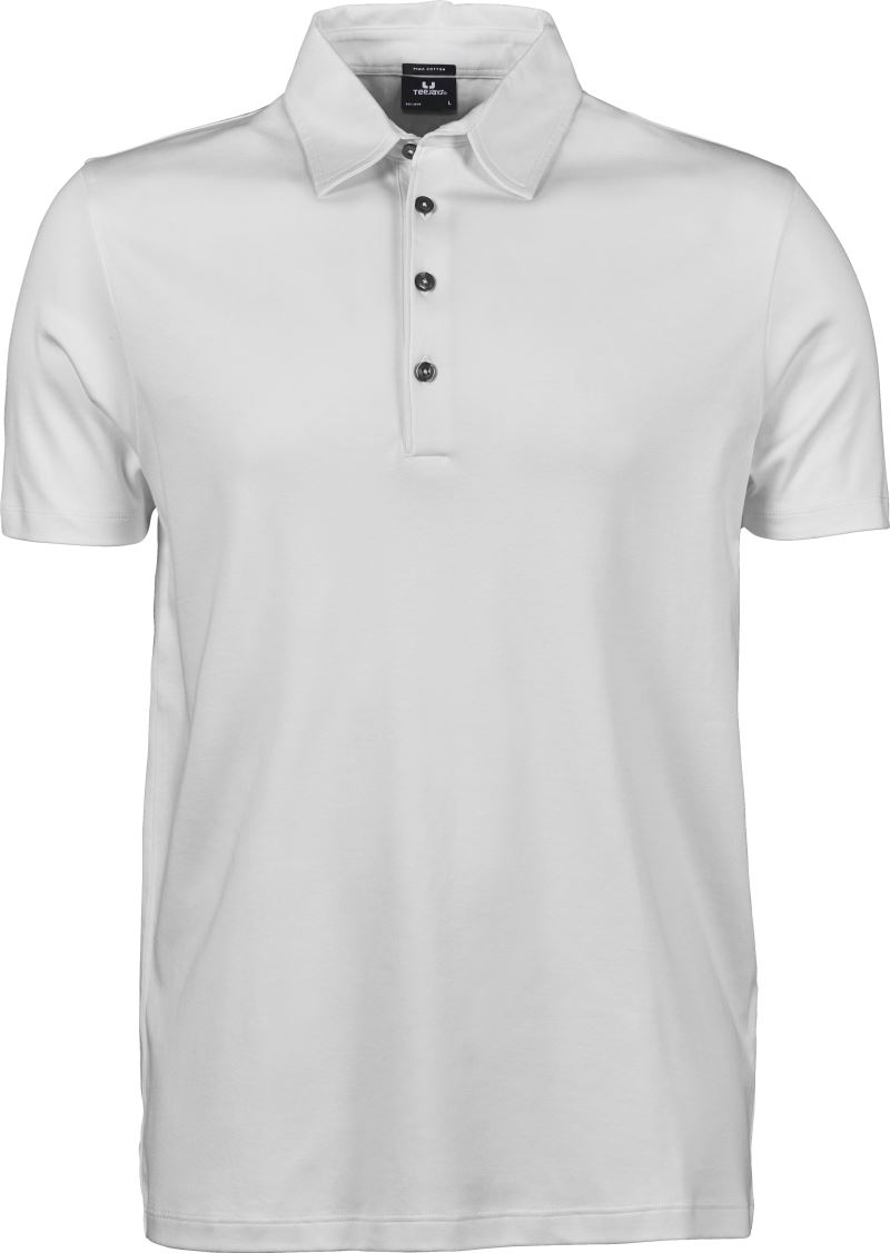Levně Pánské polo z pima bavlny - white
