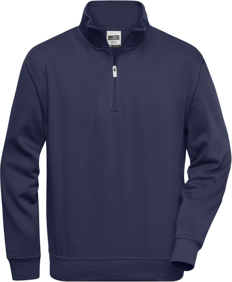 Levně Pracovní mikina s 1/4 zipem - navy
