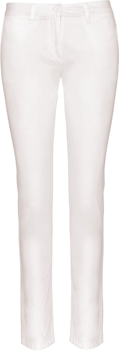 Levně Dámské chino kalhoty - white