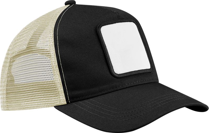 Levně 5 Panelová trucker kšiltovka s nášivkou - black/stone
