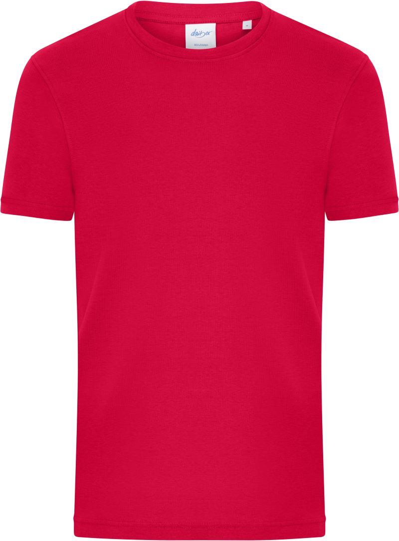 Levně Pánské bio tričko s jemným žebrováním - red