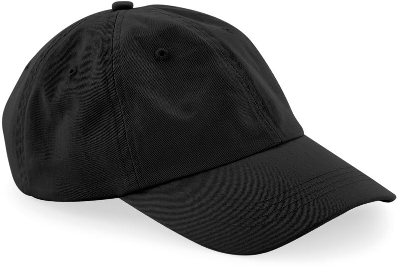 6 panelová nízkoprofilová kšiltovka - black