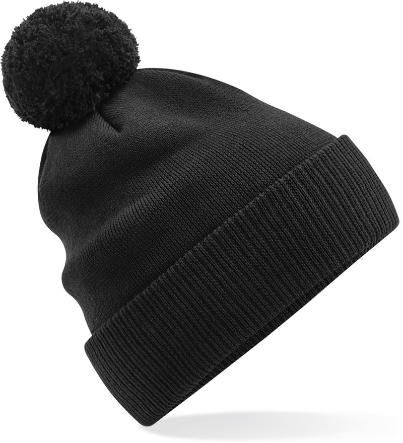 Levně Organická pletená čepice s bambulí "Snowstar®" - black