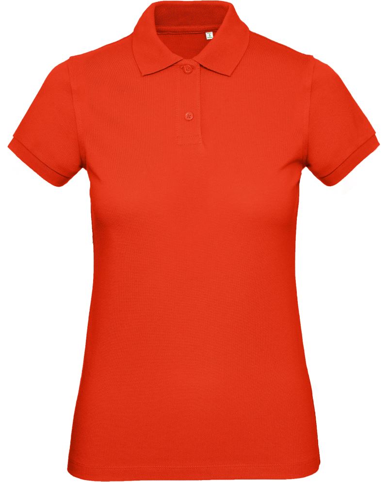Levně Dámské piqué polo z bio bavlny - fire red