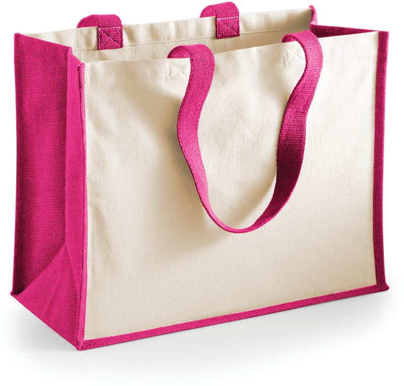 Levně Jutová nákupní taška "Classic" - fuchsia
