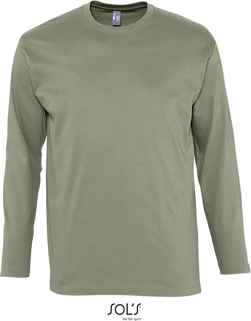 Levně Tričko s dlouhým rukávem - khaki