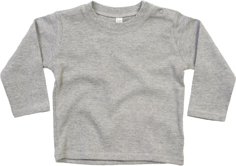 Levně Dětské tričko s dlouhým rukávem - heather grey melange