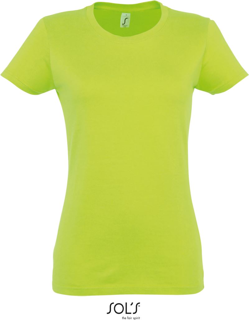 Levně Dámské tričko z těžké bavlny - apple green