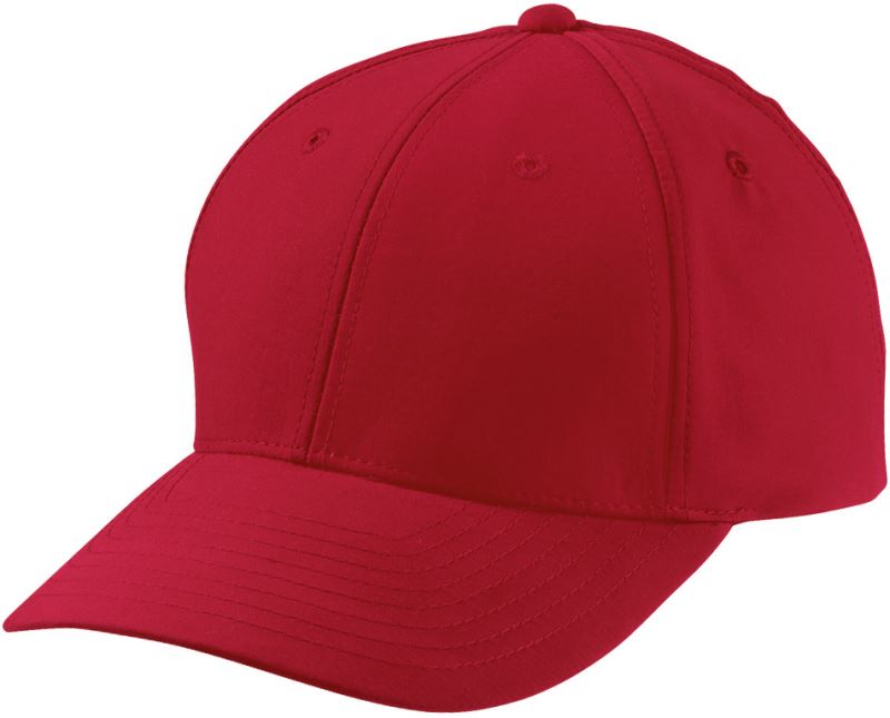 Levně 6 panelová polyesterová kšiltovka z mikrovlákna - red