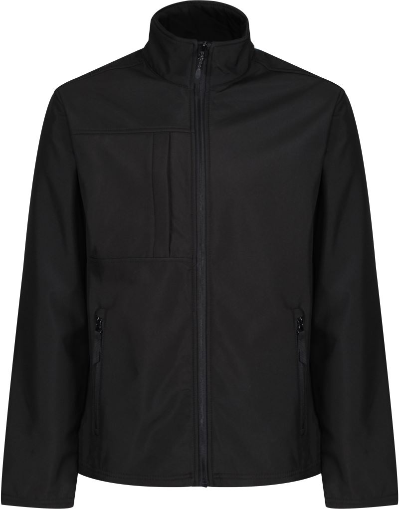 Levně Pánská 3-vrstvá softshellová bunda "Octagon II" - black/black