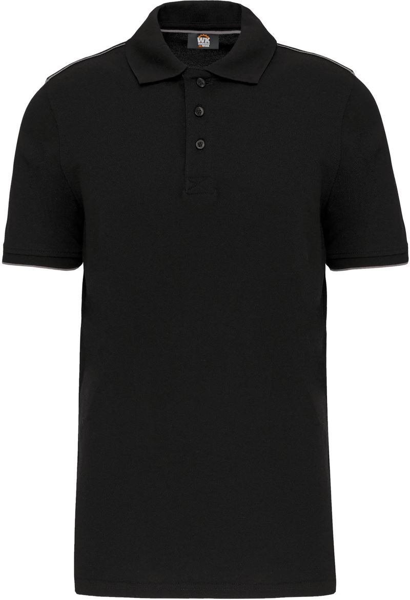 Levně Pánské pracovní piqué polo "Day-to-Day" - black/silver