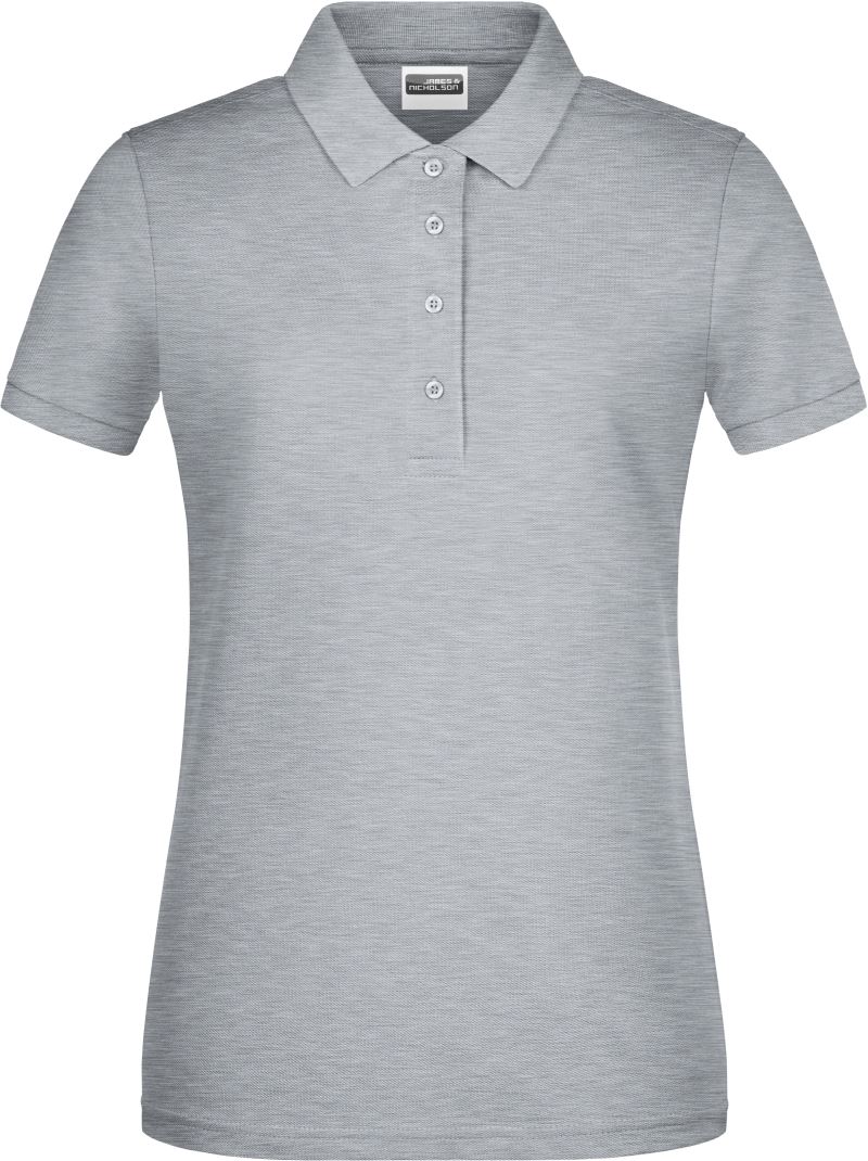 Levně Dámské piqué polo z bio bavlny - grey heather