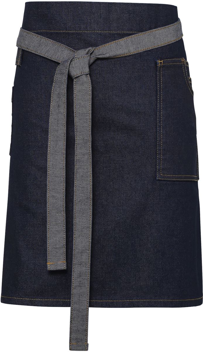 Levně Denim zástěra do pasu krátká "Division" - indigo denim